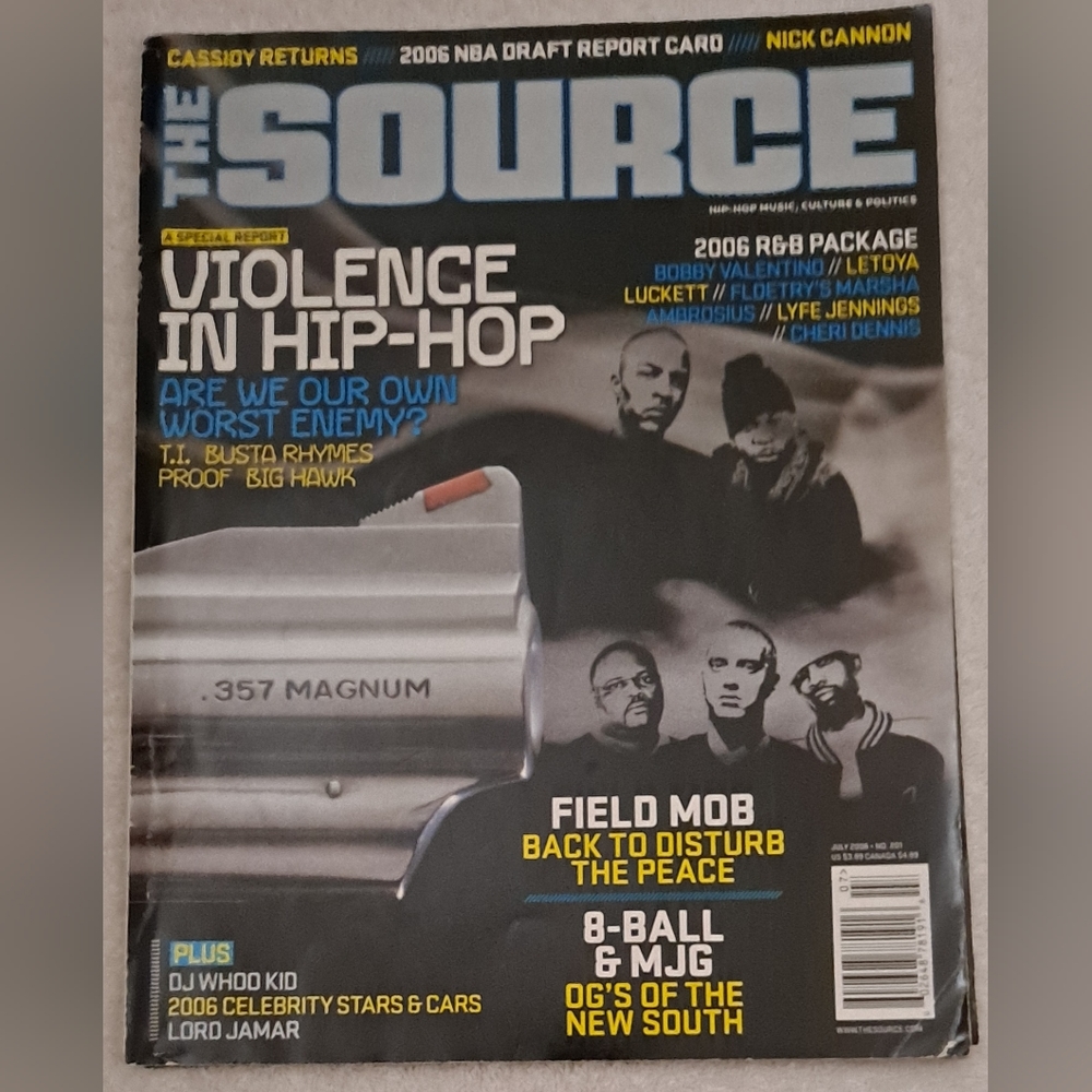 The Source Magazine July 2006 No. 201 Violence In Hip-Hop T.I. Busta Rhymes